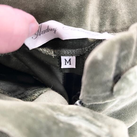 Audrey Elizabeth Velvet Pant Set Womens Medium Patchwork Woodsy Goblincore 70s‎ - Picture 16 of 16